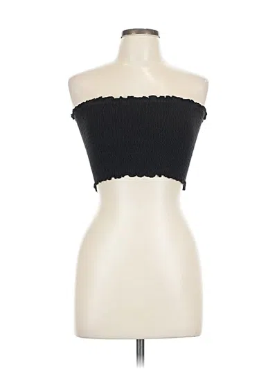 Pre-owned Bozzolo Tube Top Black Strapless Neckline Tops
