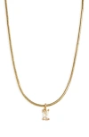 BP. 14K GOLD DIPPED & CUBIC ZIRCONIA PENDANT NECKLACE