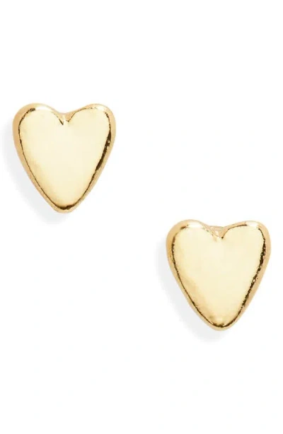 Bp. 14k Gold Dipped Heart Stud Earrings