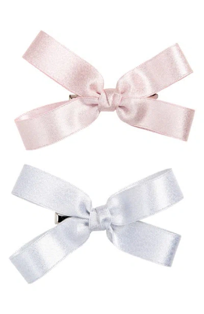 Bp. 2-pack Bow Alligator Hair Clips In Pink- White