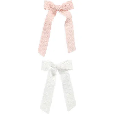 Bp. 2-pack Large Embroidered Bow Hair Clips In Multi