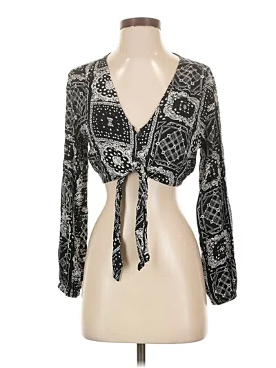 Pre-owned Bp. 3/4 Sleeve Blouse In Black