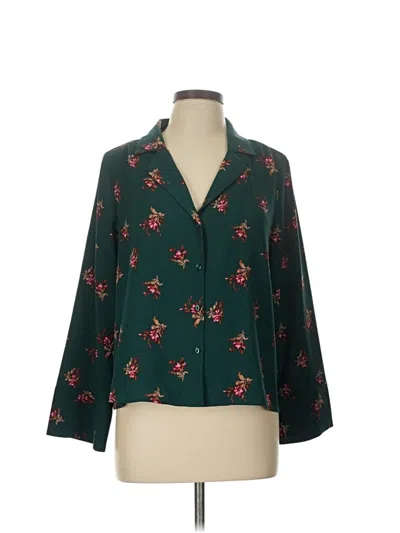 Pre-owned Bp. 3/4 Sleeve Blouse In Green