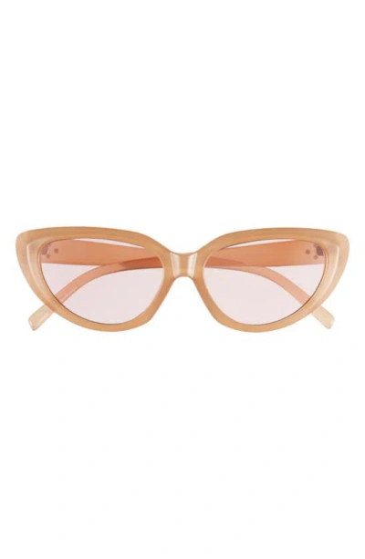 Bp. 50mm Cat Eye Sunglasses In Beige- Pink