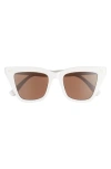 Bp. 50mm Cat Eye Sunglasses In Cream