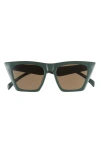 Bp. 50mm Cat Eye Sunglasses In Dark Green