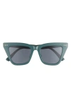 Bp. 50mm Cat Eye Sunglasses In Green
