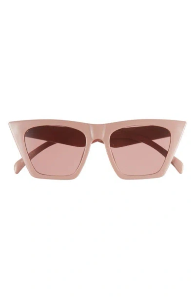 Bp. 50mm Cat Eye Sunglasses In Milky Pink