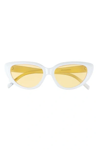 Bp. 50mm Cat Eye Sunglasses In White