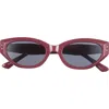 Bp. 50mm Oval Sunglasses In Burgundy