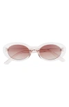 Bp. 50mm Round Sunglasses In Clear- Pink