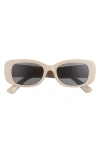 Bp. 52mm Rectangular Sunglasses In Biege