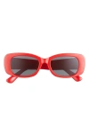 Bp. 52mm Rectangular Sunglasses In Red