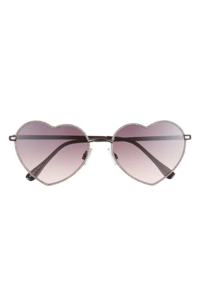 Bp. 53mm Gradient Heart Sunglasses In Gunmetal
