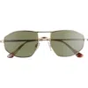 Bp. 54mm Aviator Sunglasses In Gold- Black
