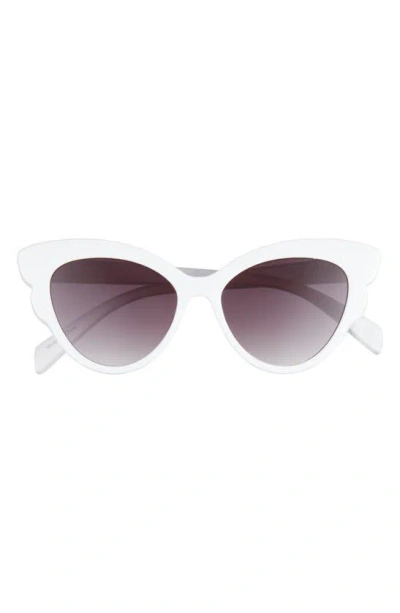 Bp. 54mm Butterfly Sunglasses In White
