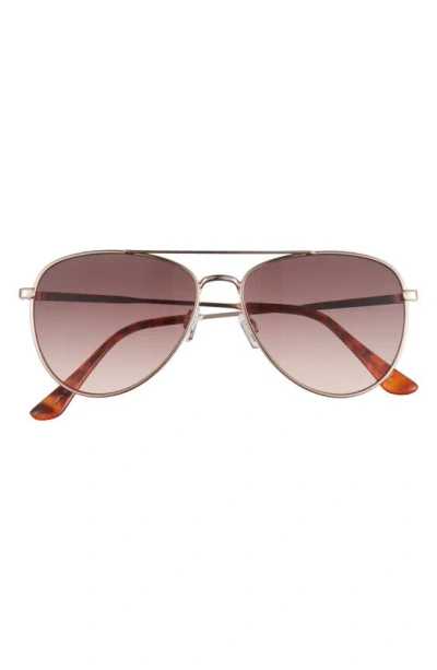 Bp. 55mm Gradient Aviator Sunglasses In Goldrown