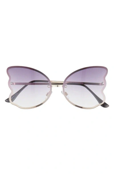 Bp. 55mm Gradient Butterfly Sunglasses In Goldurple