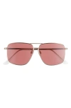 Bp. 55mm Square Aviator Sunglasses In Golded