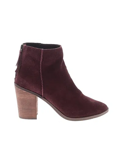 Pre-owned Bp. Ankle Boots In Burgundy
