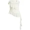 Bp. Asymmetric Ruffle Lace Tube Top