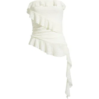 Bp. Asymmetric Ruffle Lace Tube Top