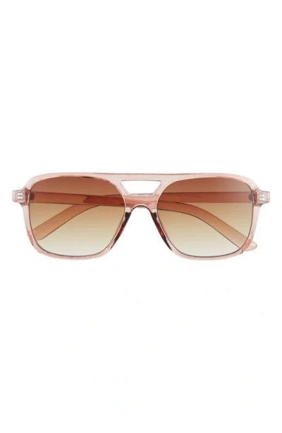 Bp. Aviator Sunglasses In Clear Pink