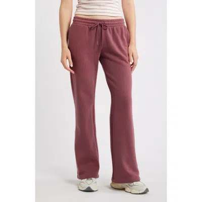 Bp. Baggy Flare Leg Sweatpants In Burgundy