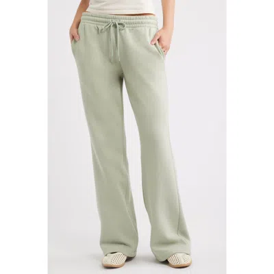 Bp. Baggy Flare Leg Sweatpants In Green