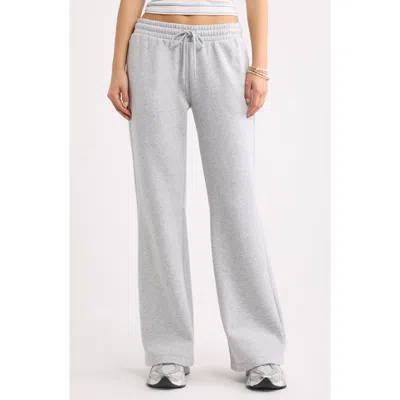 Bp. Baggy Flare Leg Sweatpants In Grey Soft Heather