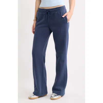 Bp. Baggy Flare Leg Sweatpants In Navy Indigo