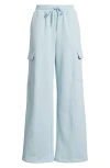 Bp. Baggy Wide Leg Cargo Sweatpants In Blue
