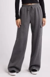 Bp. Baggy Wide Leg Cargo Sweatpants In Gray