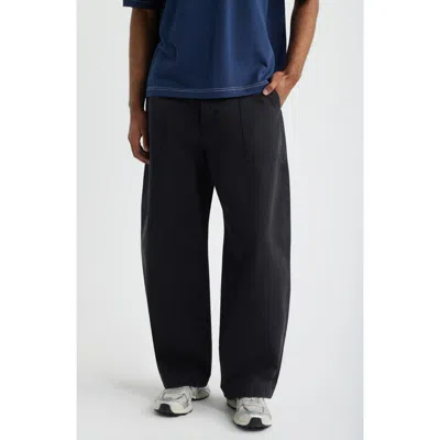 Bp. Barrel Leg Cotton Twill Pants In Black