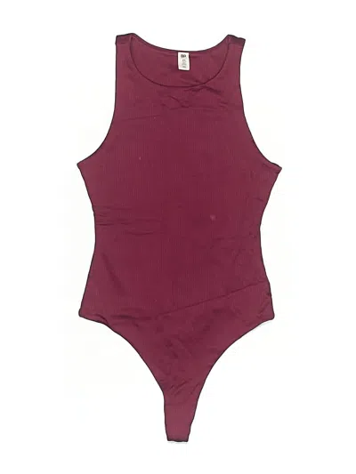 Pre-owned Bp. Bodysuit In Burgundy