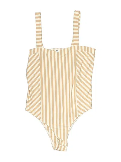 Pre-owned Bp. Bodysuit In Gold