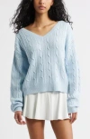 Bp. Bow Back Cable Knit Sweater