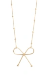 Bp. Bow Pendant Station Necklace In Gold