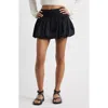 Bp. Bubble Hem Miniskirt In Black