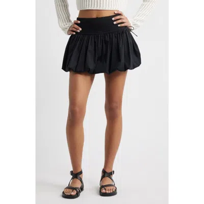 Bp. Bubble Hem Miniskirt In Black