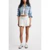 Bp. Bubble Hem Miniskirt In White Blanc