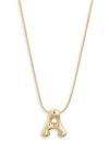 Bp. Bubble Initial Pendant Necklace In A- 14k Gold Dipped