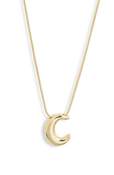 Bp. Bubble Initial Pendant Necklace In C- 14k Gold Dipped