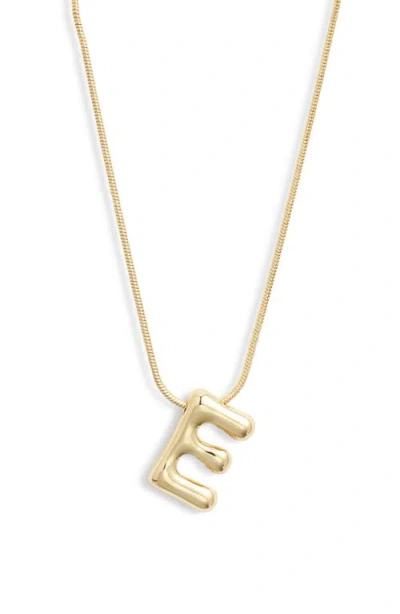 Bp. Bubble Initial Pendant Necklace In E- 14k Gold Dipped