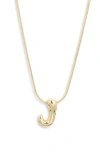 Bp. Bubble Initial Pendant Necklace In J- 14k Gold Dipped