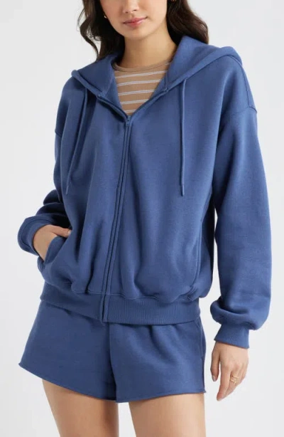 Bp. Bubble Zip Hoodie In Blue