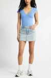 Bp. Bustier Crop Top In Blue Stream