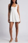 BP. BUTTON FRONT COTTON MINIDRESS