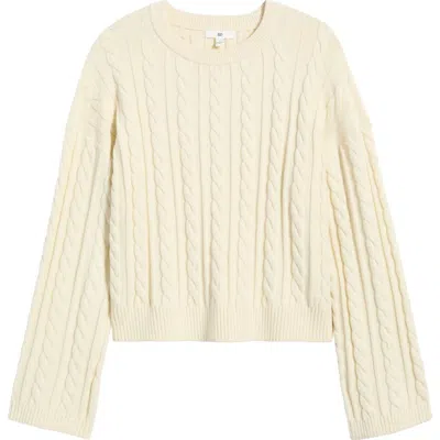 Bp. Cable Stitch Sweater In Metallic