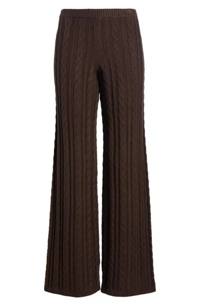 Bp. Cable Stitch Sweater Pants In Brown